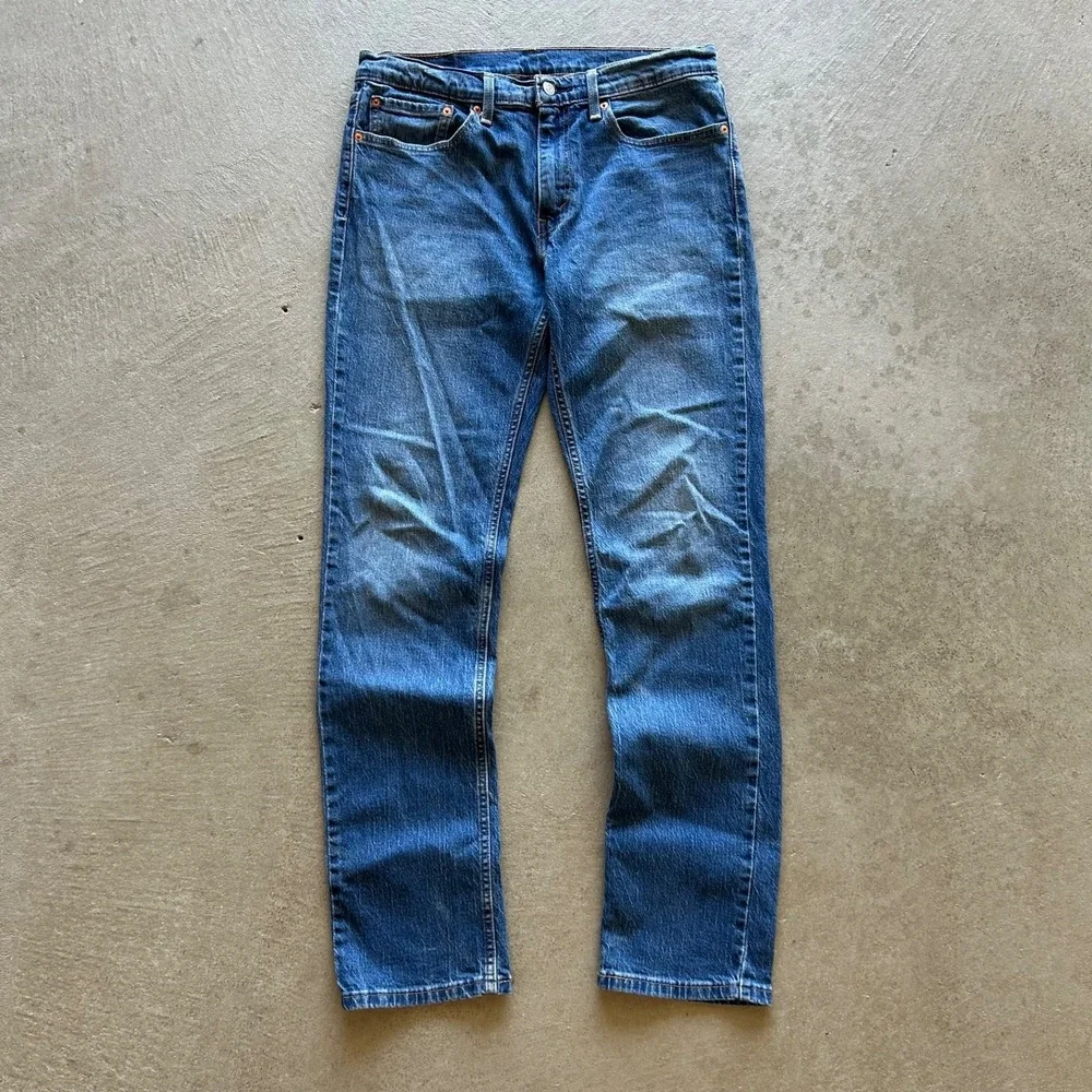 Levis 511 Jeans Mens 34x34 Blue Medium Wash Denim‎ Slim Fit Pants